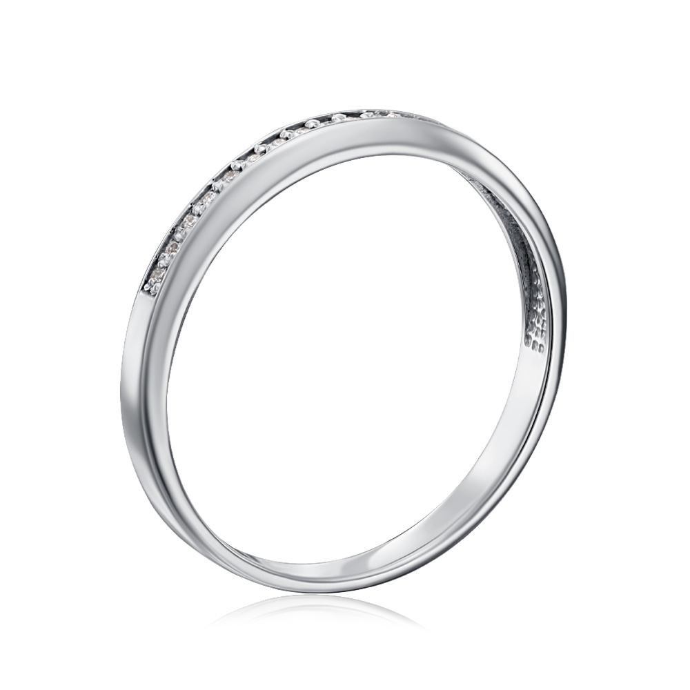 Обручальное кольцо с бриллиантами. Артикул 10153/0.8S б