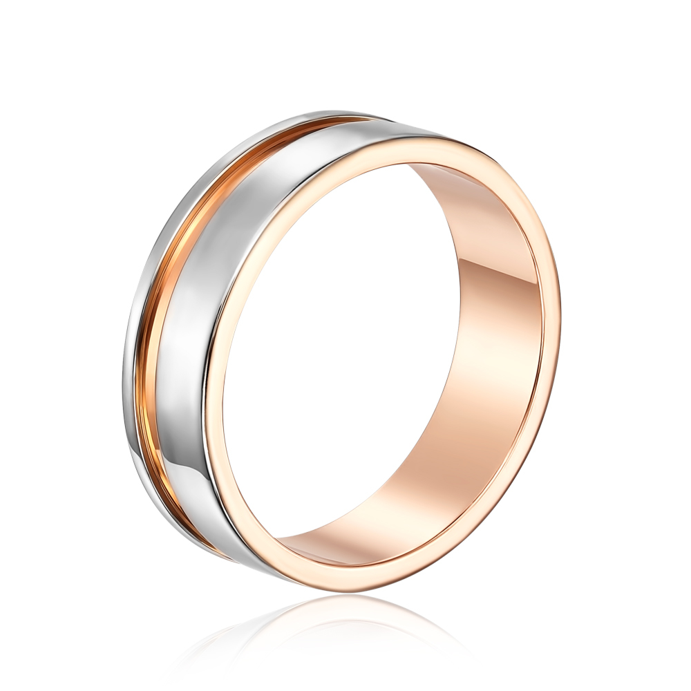 Обручальное кольцо комбинированное. Артикул 10162