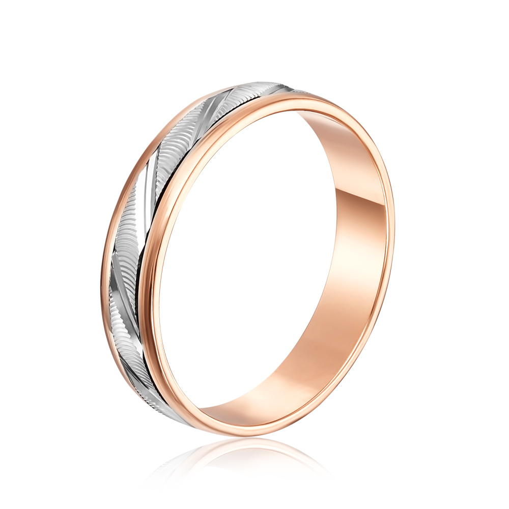 Обручальное кольцо «Антистресс» с алмазной гранью. Артикул 1036/1