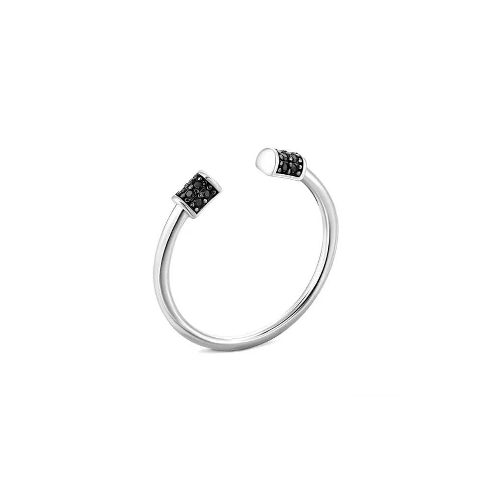 Серебряное кольцо с фианитами. Артикул UG51057К (Ф2).Rh