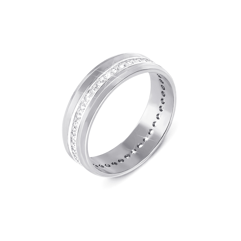 Обручальное кольцо с бриллиантами. Артикул 1090/1.25б