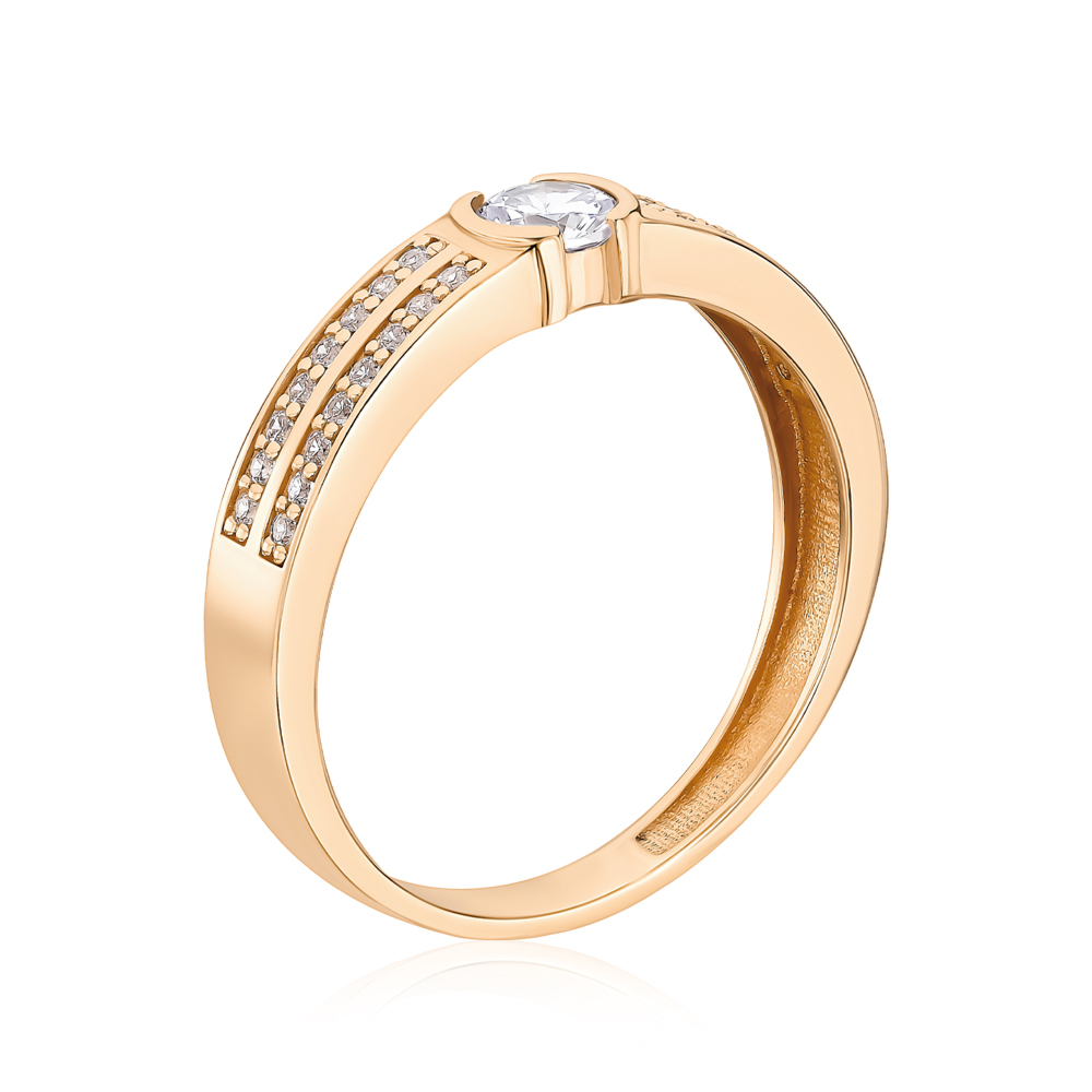 Золота каблучка з фіанітами 1105233101-R/01/1 (1105233101)