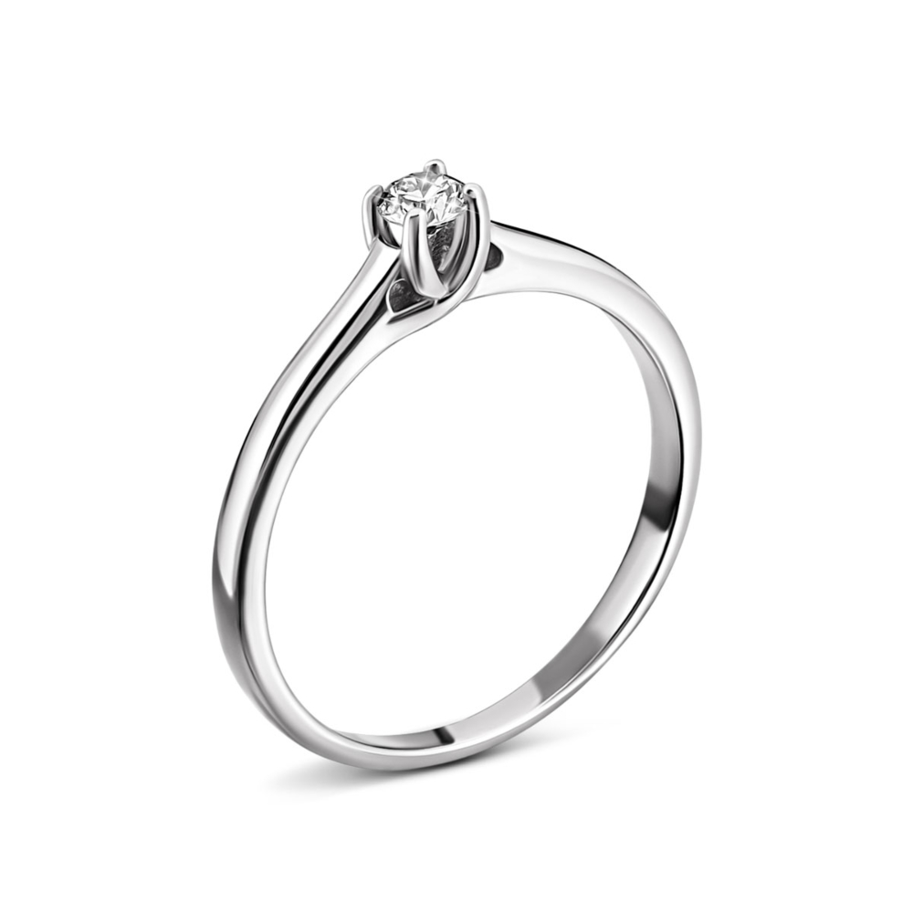 Золотое кольцо с бриллиантом. Артикул UG51105972202