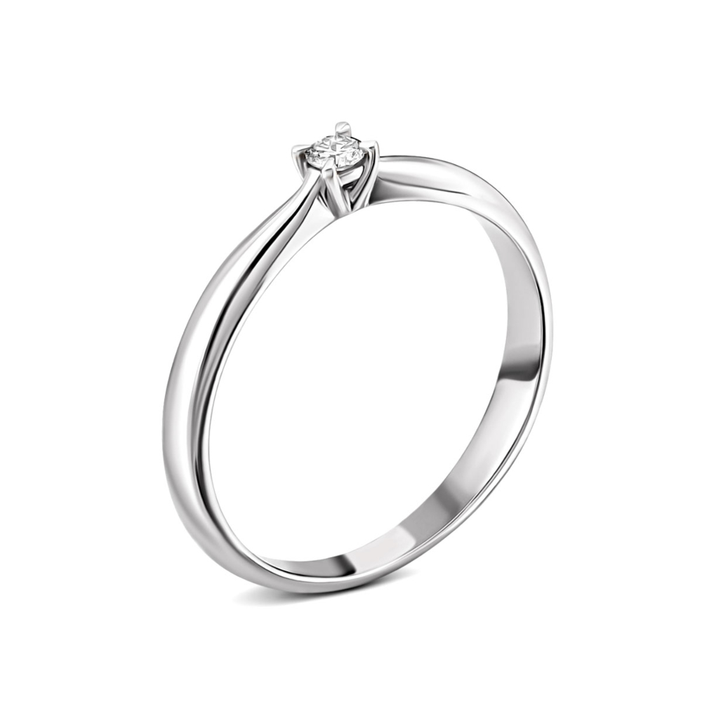 Золотое кольцо с бриллиантом. Артикул UG51107467202