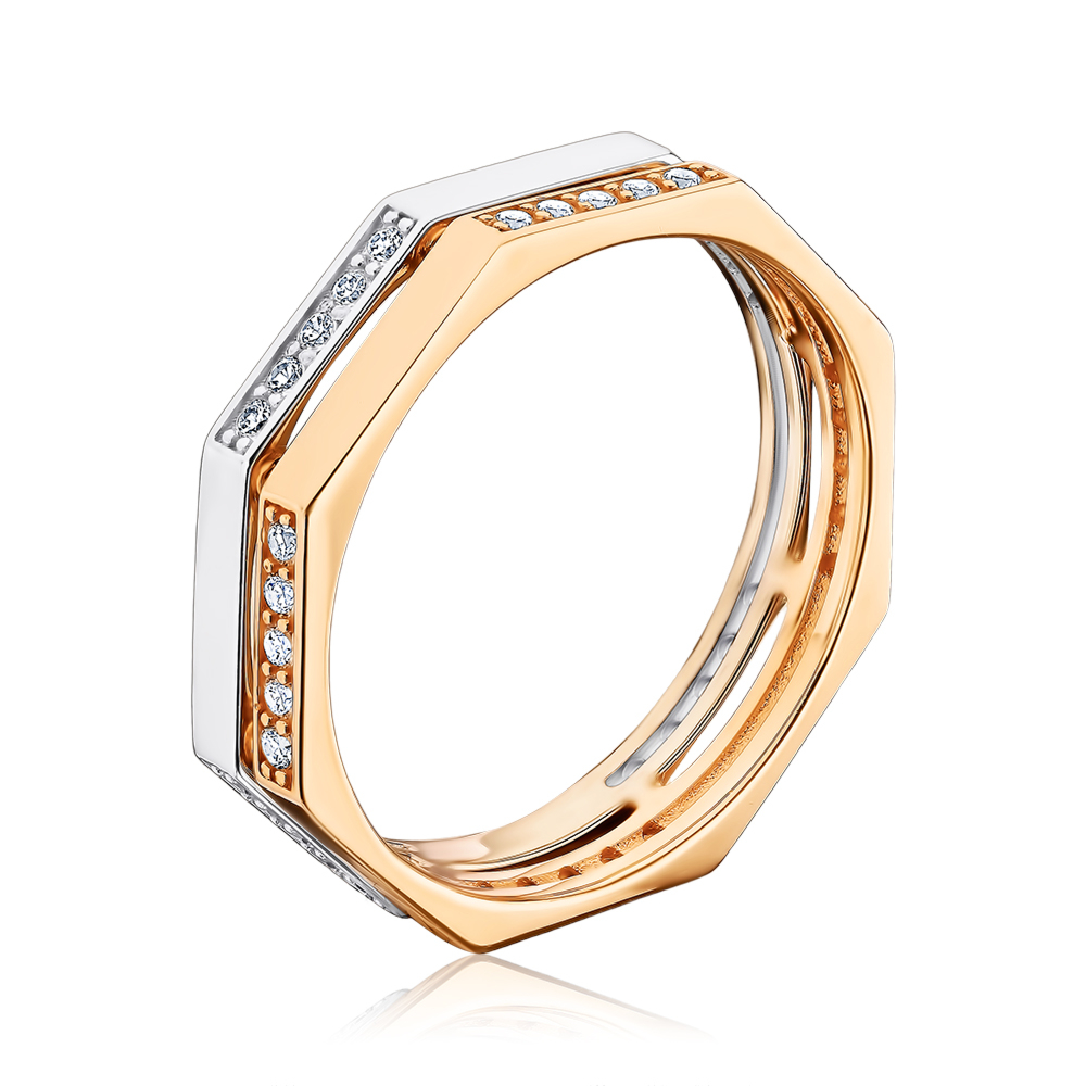 Золота каблучка з фіанітами 1107777112-R/01/1