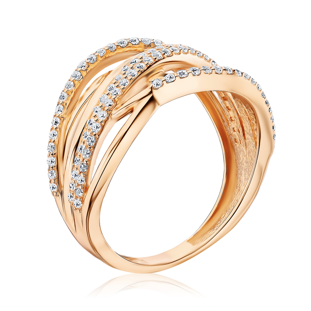 Золотое кольцо с фианитами 1108934101-R/01/1