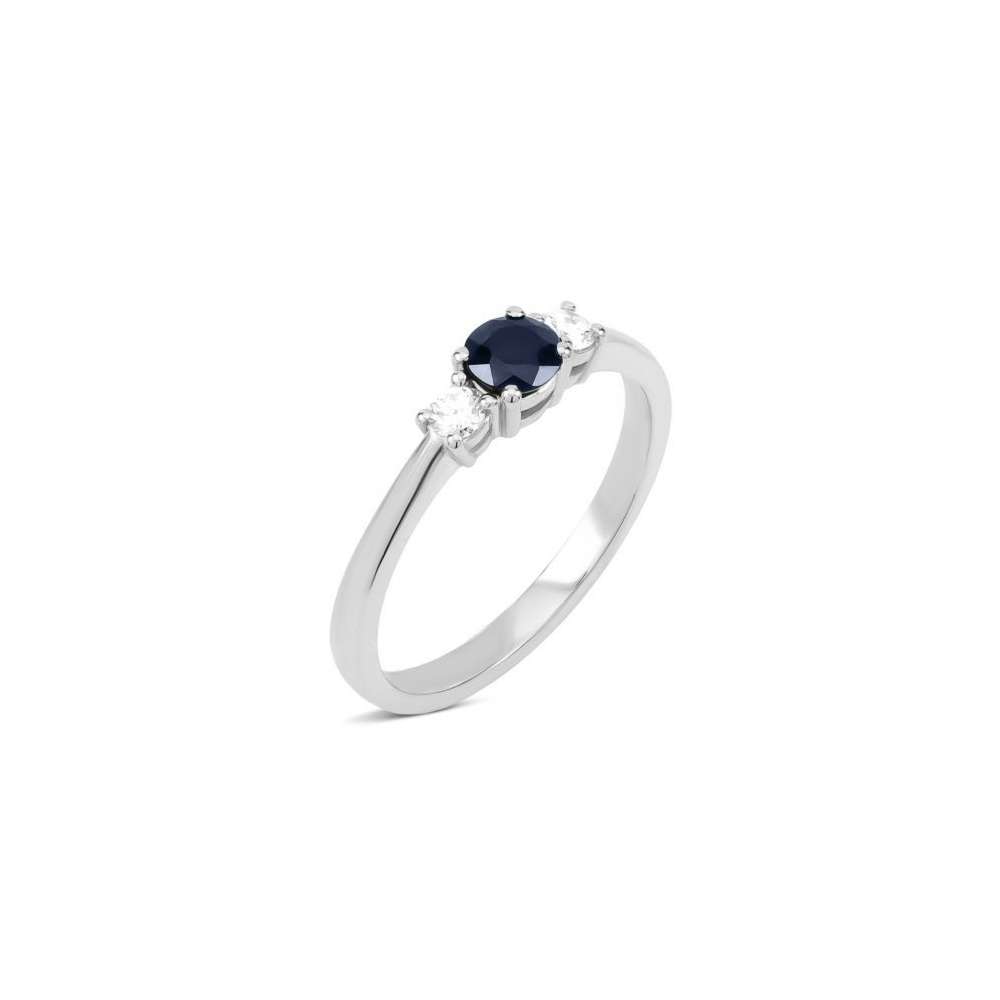 Золотое кольцо с сапфиром и бриллиантами. Артикул UG51111019702 D sap