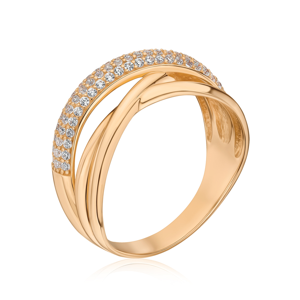 Золота каблучка з фіанітами 1191437101-R/01/1