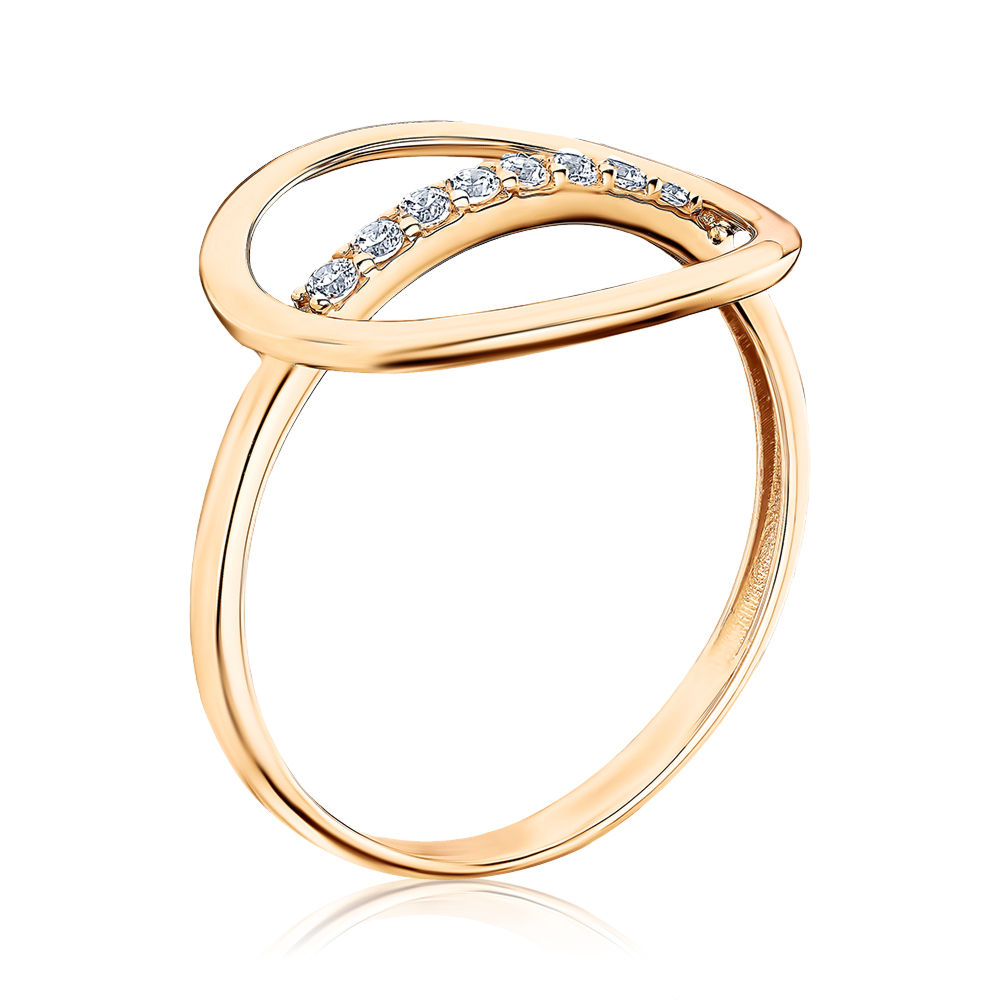 Золота каблучка з фіанітами 1192016101-R/01/1
