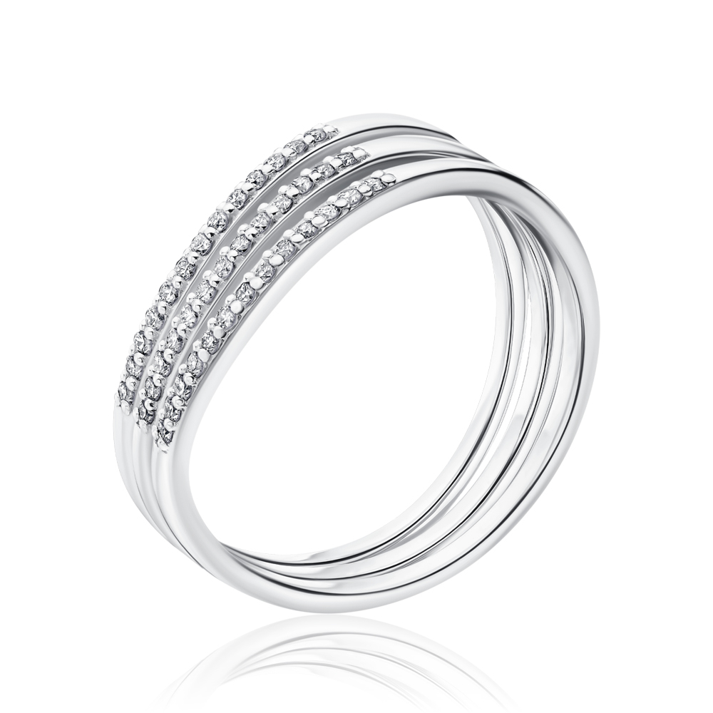 Золота каблучка з діамантами 1192YH/02/1/8032