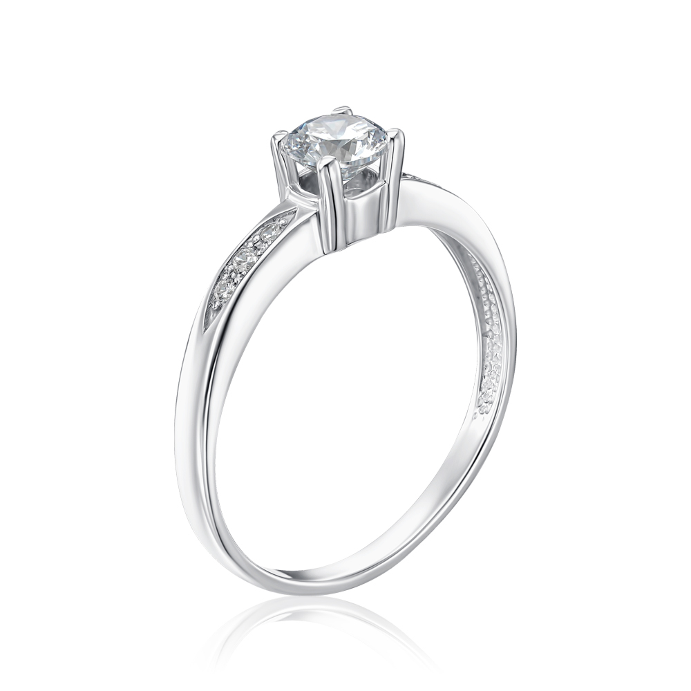 Серебряное кольцо с фианитами 11946/12/1/216