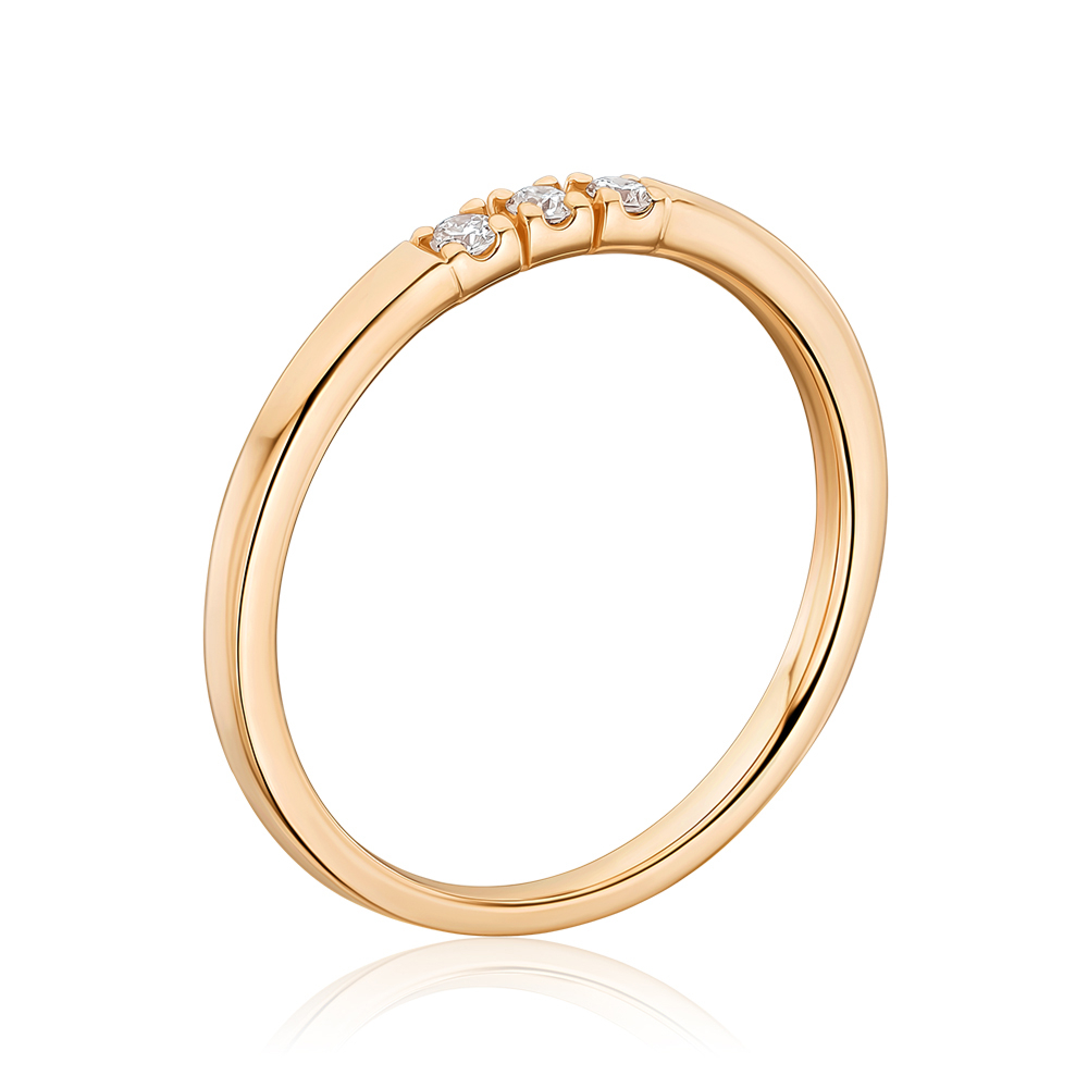 Золота каблучка з діамантами 1203YH/01/0/8063