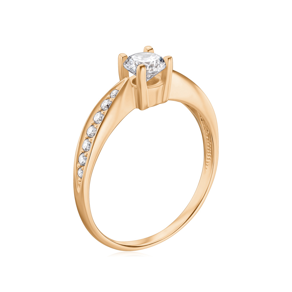 Золотое кольцо с фианитами Tesori 12109/01/0/4348