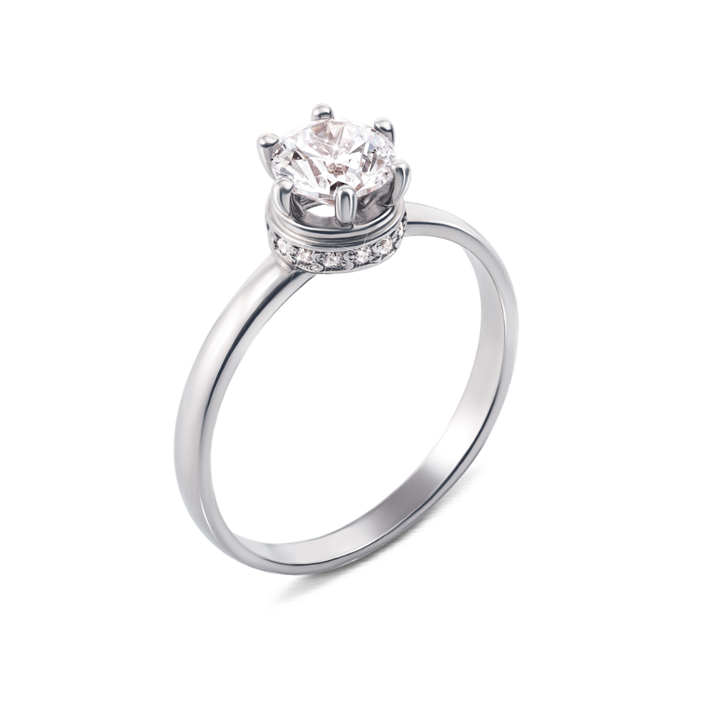 Золота каблучка з фіанітами S Zirconia. Артикул 12144/б SW