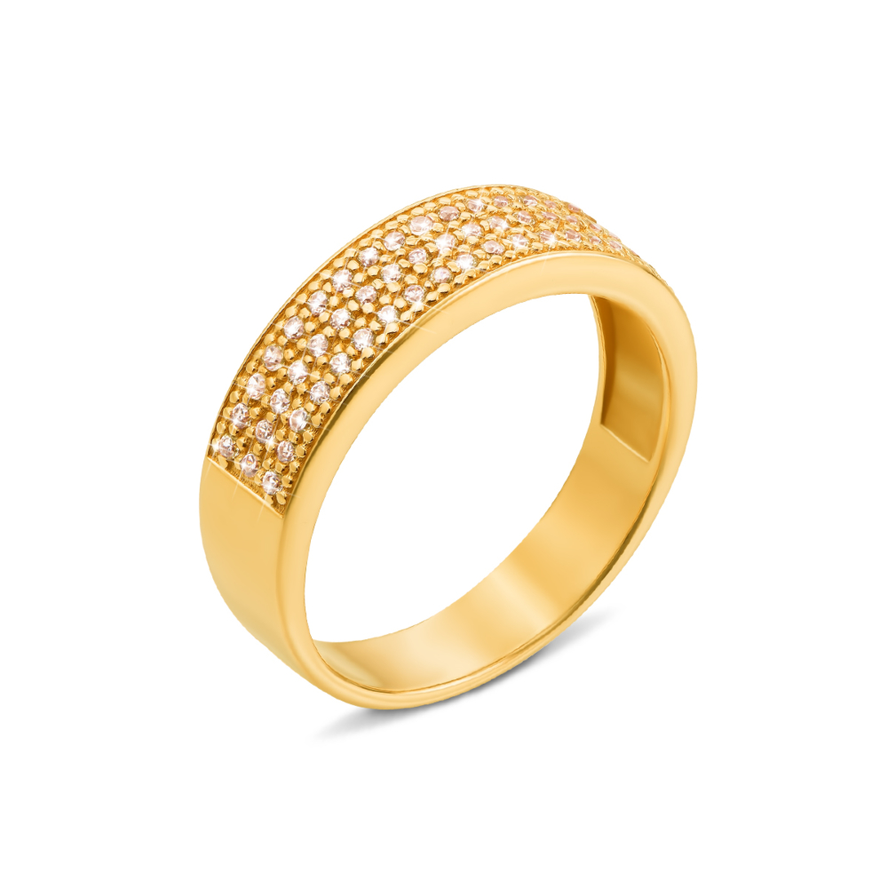 Золотое кольцо с фианитами. Артикул 12223/eu c