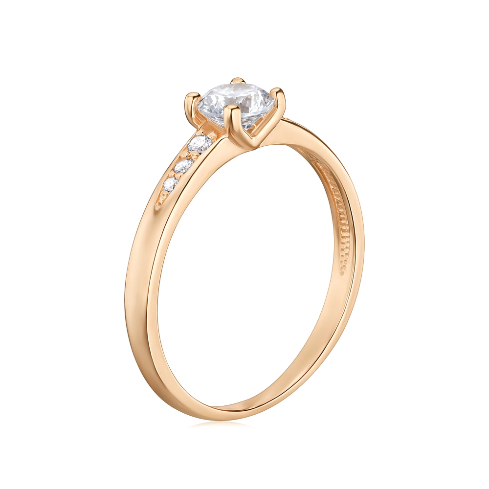 Золота каблучка з фіанітами Tesori 12426/01/0/4183