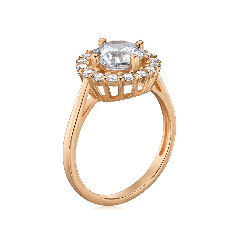 Золота каблучка з фіанітами Tesori 12568/01/0/4265