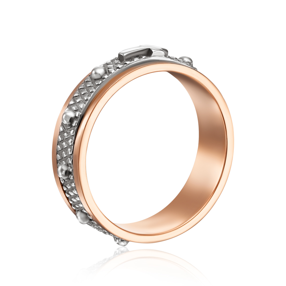 Золотое кольцо «Вервечка» без вставки. Артикул 12654