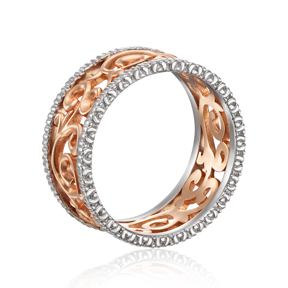 Золотое кольцо с алмазной гранью. Артикул 12900