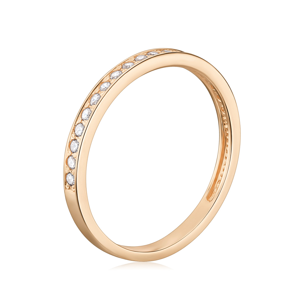 Золота каблучка з фіанітами. Артикул 13106/01/0/13 (13106)