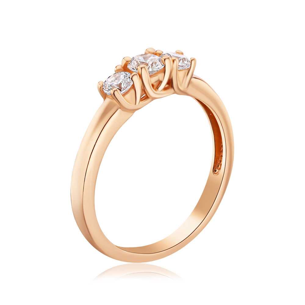 Золота каблучка з фіанітами Tesori 13124/01/0/4283