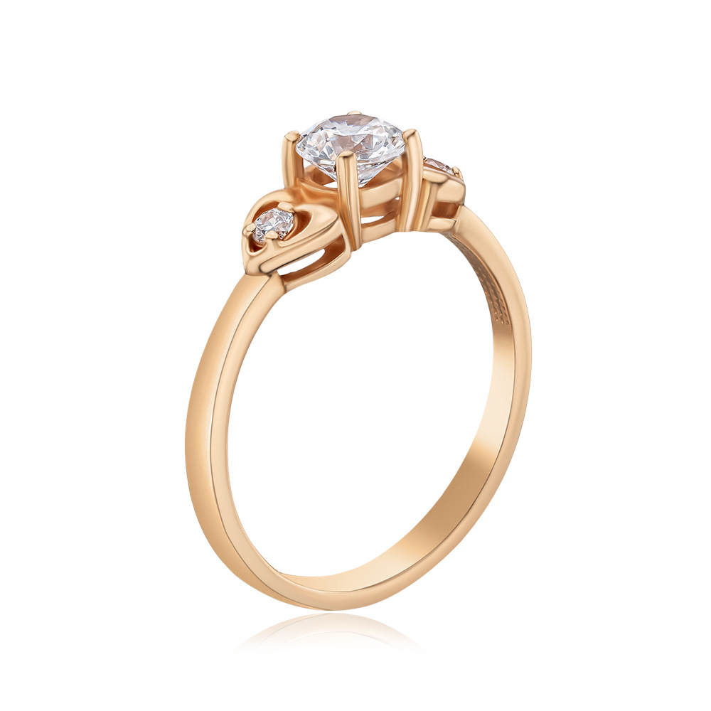 Золотое кольцо с фианитами Tesori 13222/01/0/1836