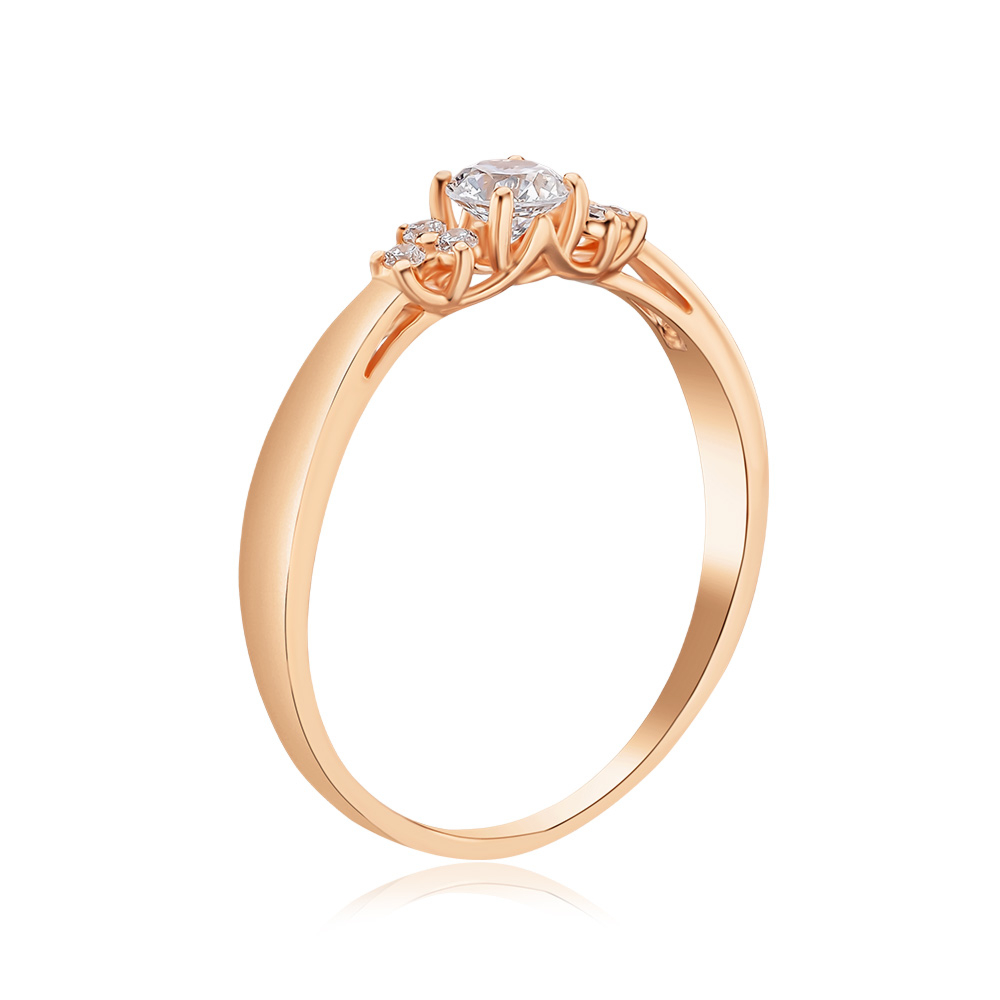 Золотое кольцо с фианитами Tesori 13240/01/0/4367