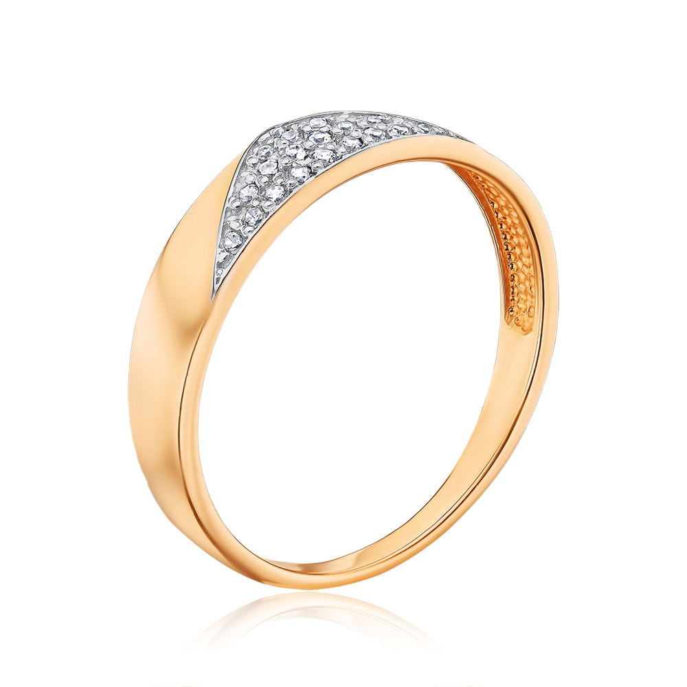 Золотое кольцо с фианитами 13245/01/1/1