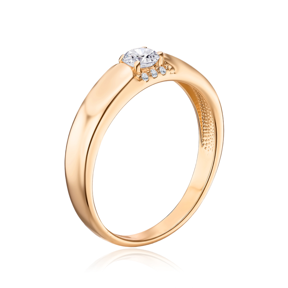 Золотое кольцо с фианитами Tesori 13279/01/0/4196