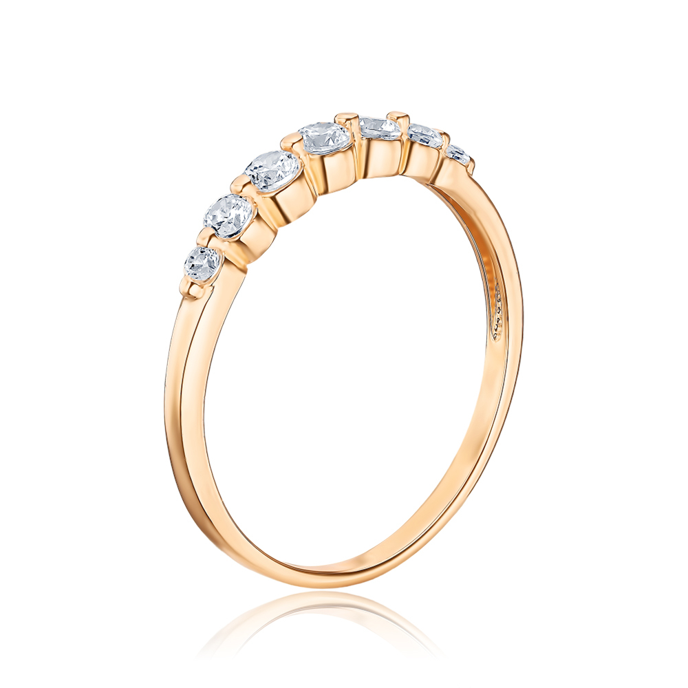 Золота каблучка з фіанітами Tesori 13283/01/0/4195