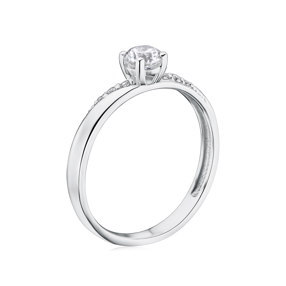 Кольцо из белого золота с фианитами 13395/97/1/2279