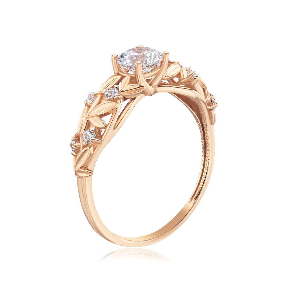 Золотое кольцо с фианитами Tesori 13614/01/1/4348