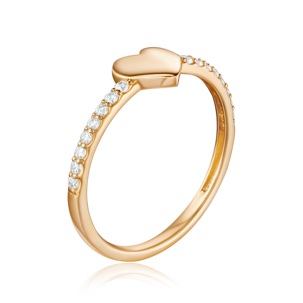 Золотое кольцо с фианитами 13997/01/0/13