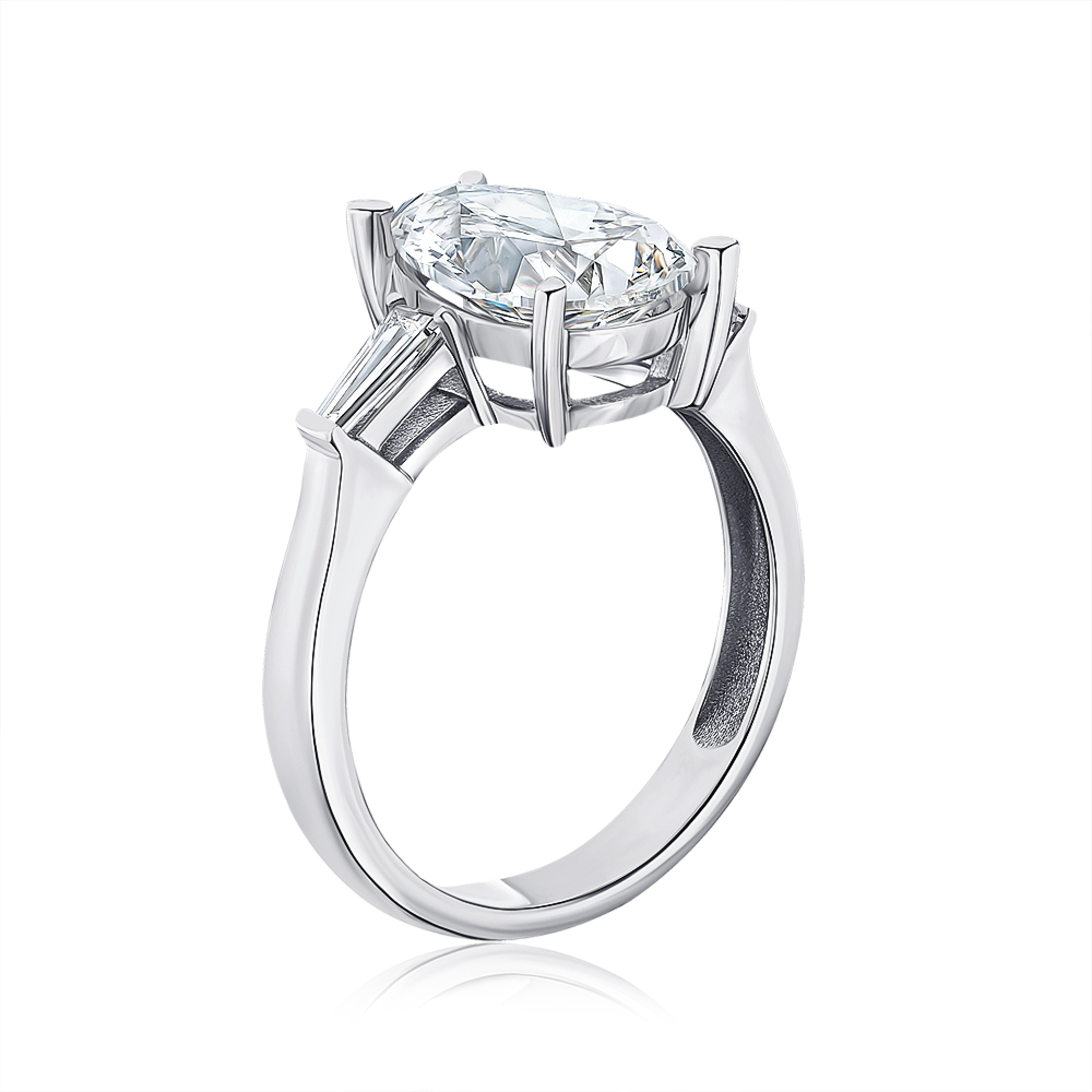 Золотое кольцо с экобриллиантом 16273-L/02/1/12061