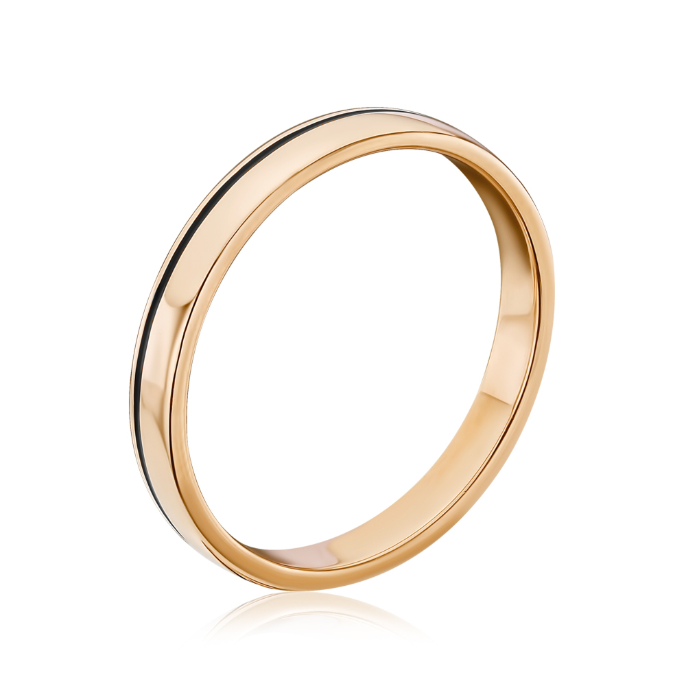 Золота каблучка з емаллю 17157/01/0/389