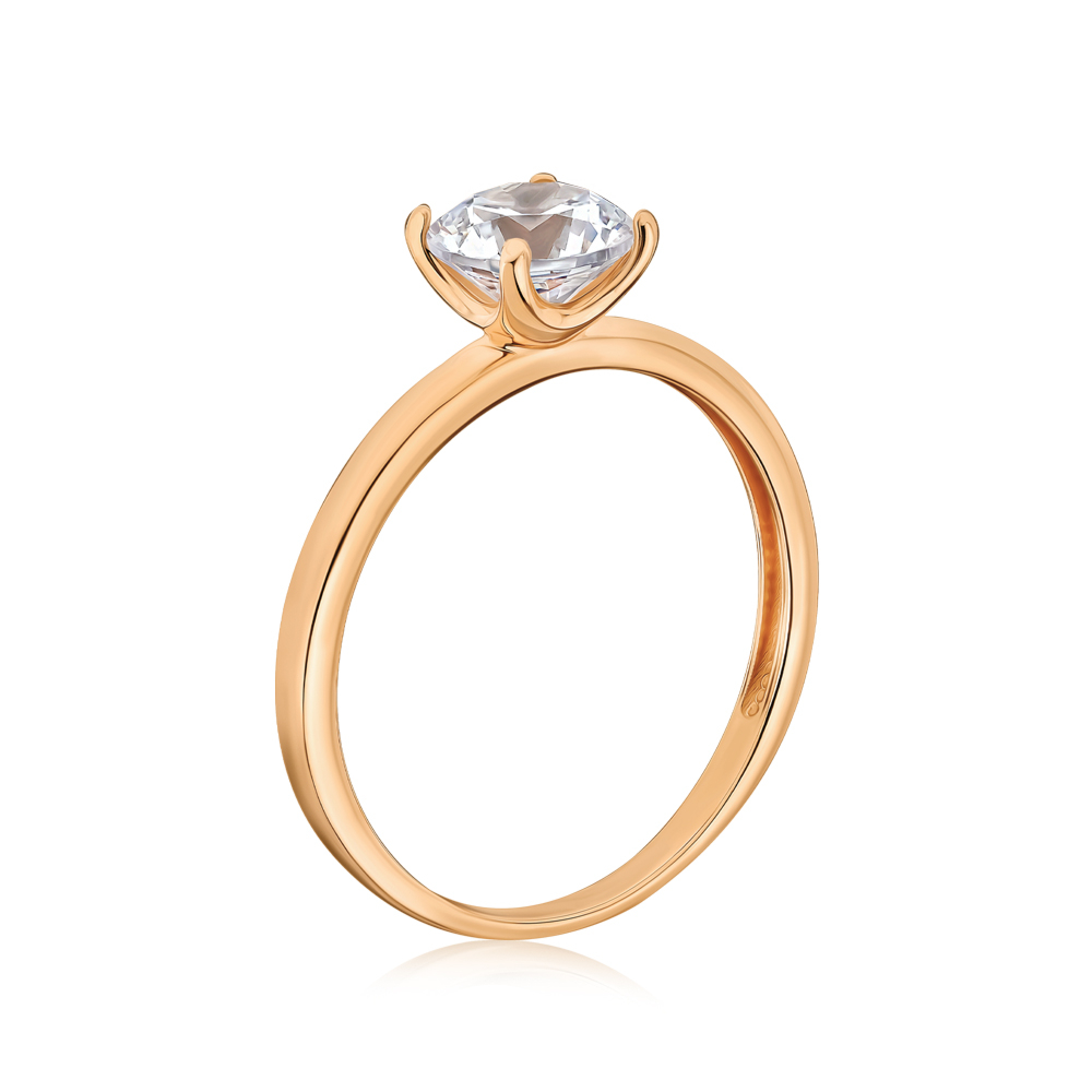 Золота каблучка з фіанітом Tesori 17261-1/01/0/4206