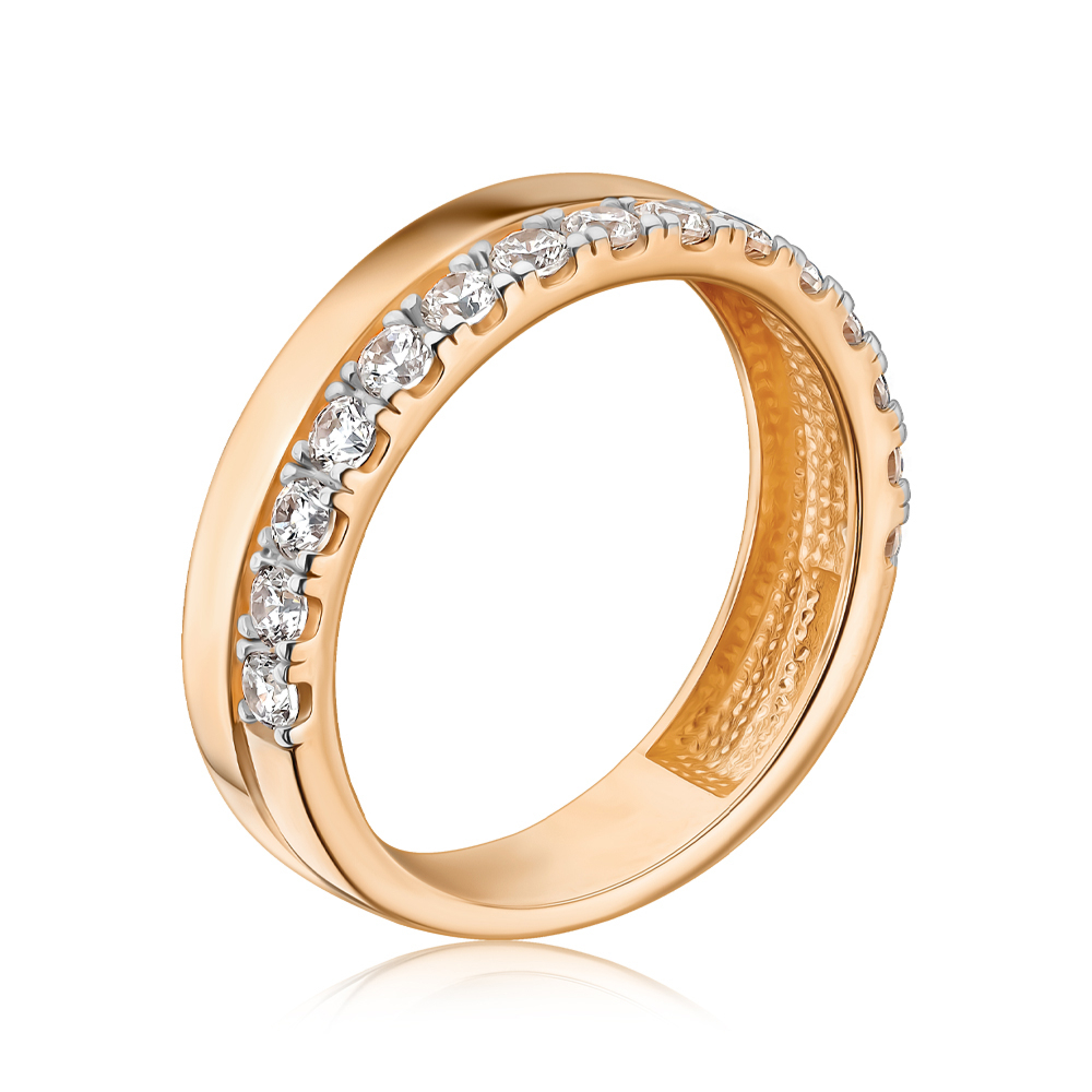 Золота каблучка з фіанітами Tesori 17261-2/01/1/4175