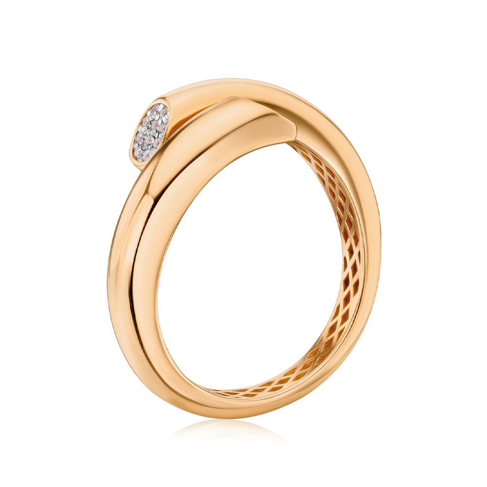 Золотое кольцо с фианитами 17286/01/1/7