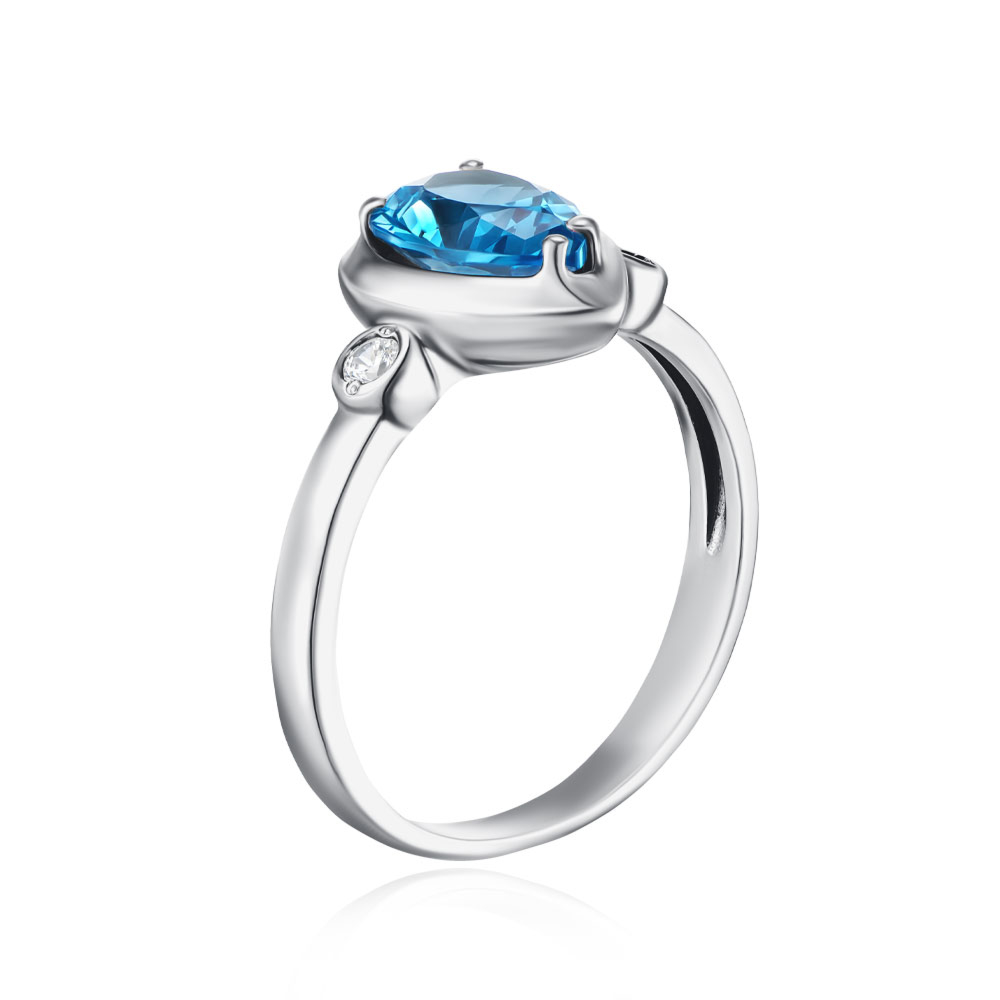  Серебряное кольцо с кварцем. Артикул 1740/1р-QLB