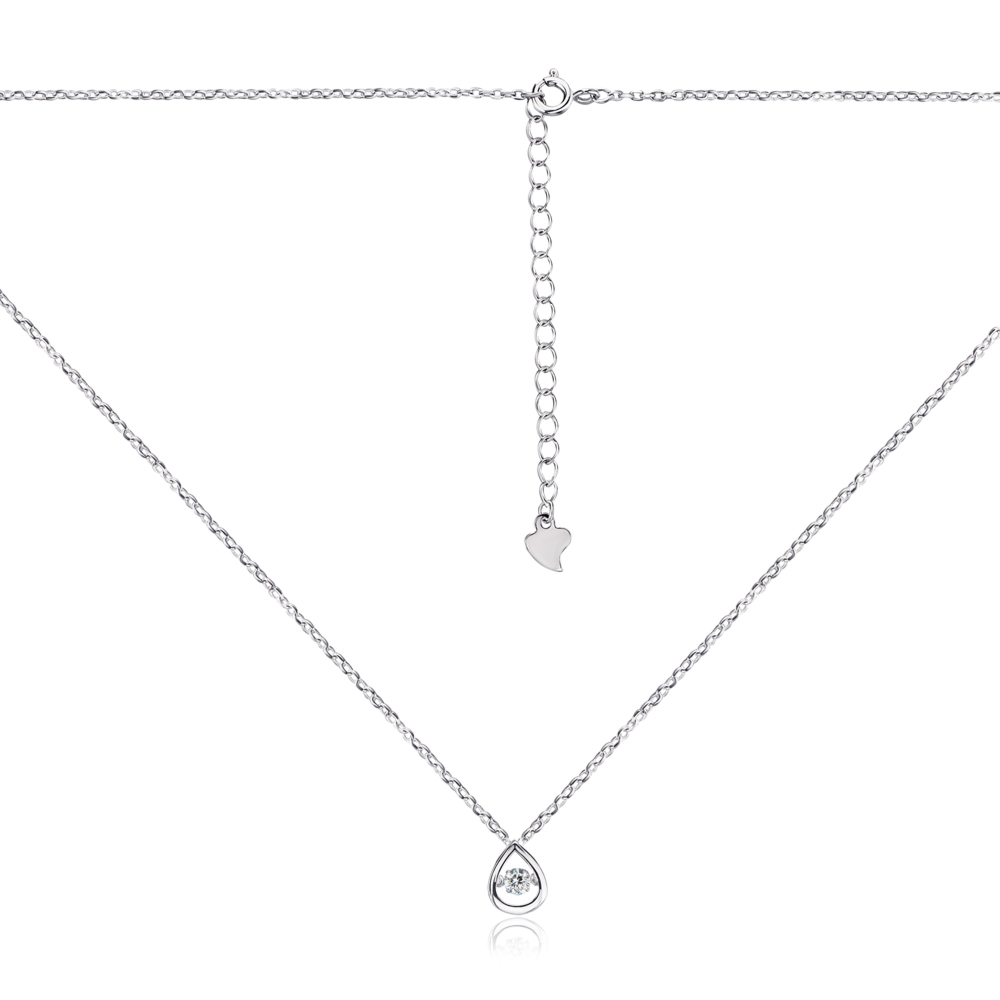 Серебряное колье с фианитами. Артикул 1NE55711-L/12/1