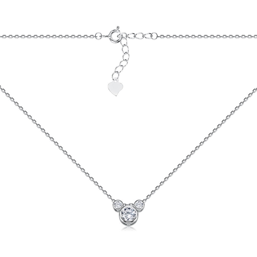 Серебряное колье с фианитами 1NE57648-K/12/1