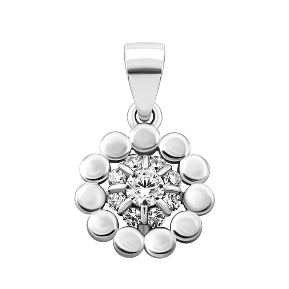 Серебряная подвеска с фианитами. Артикул UG51PE67166