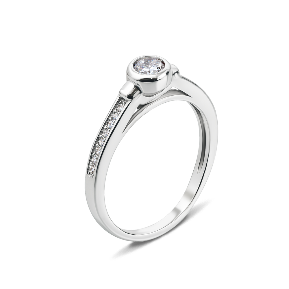 Серебряное кольцо с фианитами. Артикул 1RI58308-R