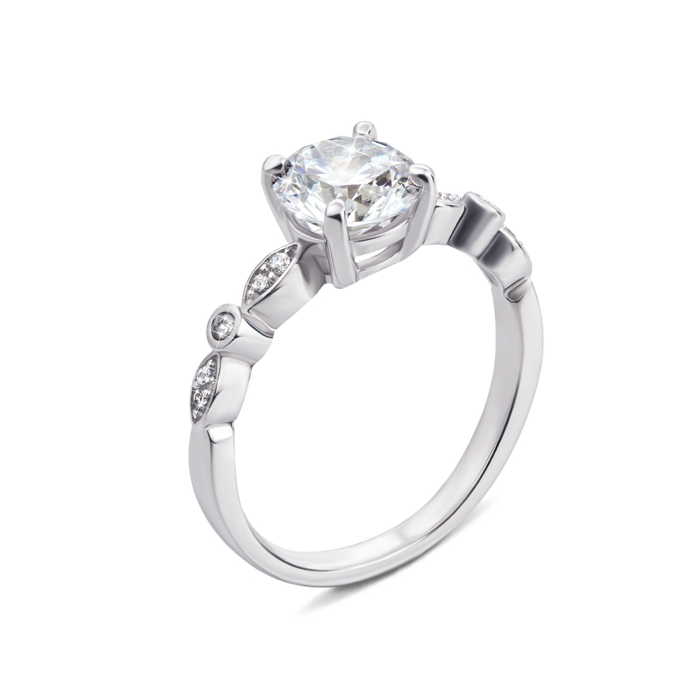 Серебряное кольцо с фианитами. Артикул 1RI59516-R