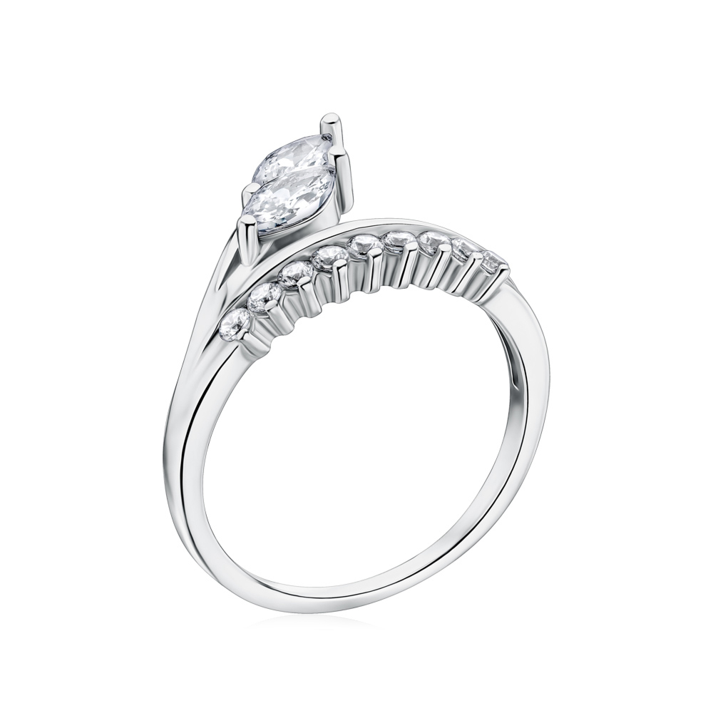 Серебряное кольцо с фианитами 1RI62610-R/12/1