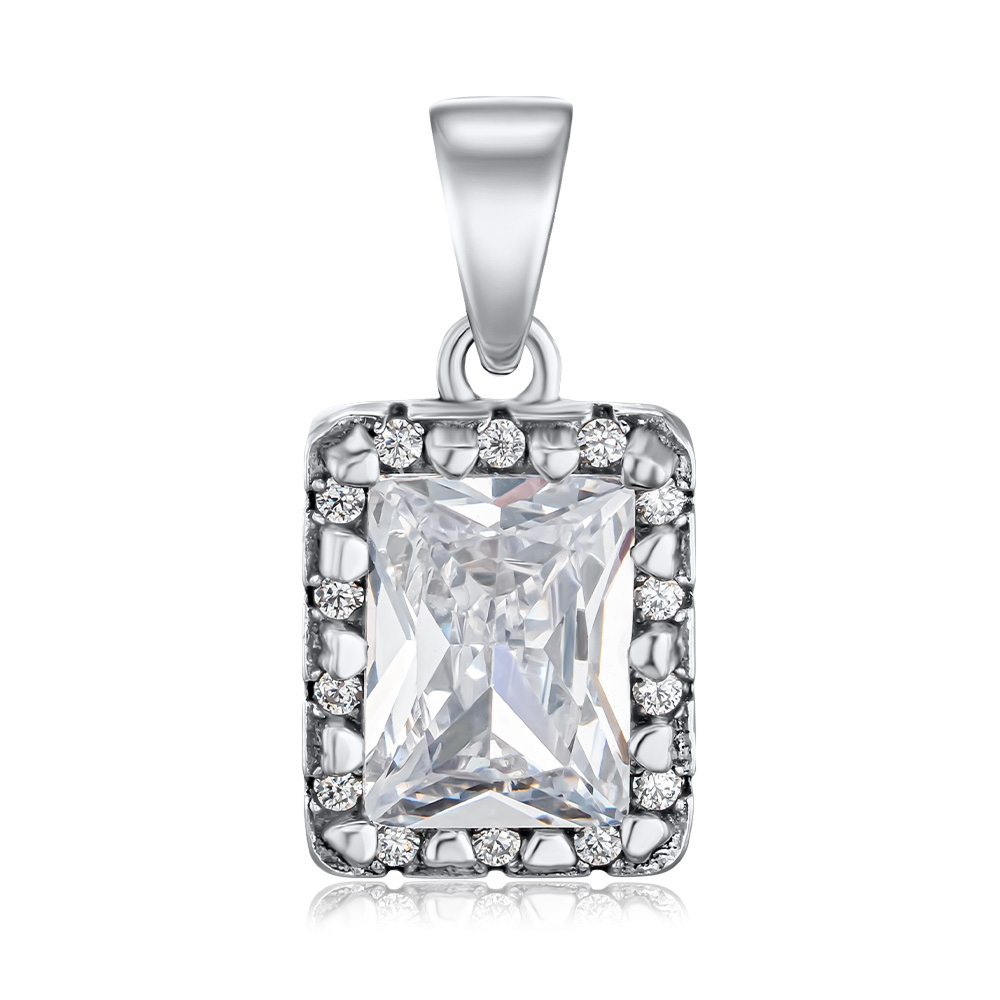 Срібна підвіска з фіанітами 1SE61421-P/12/1