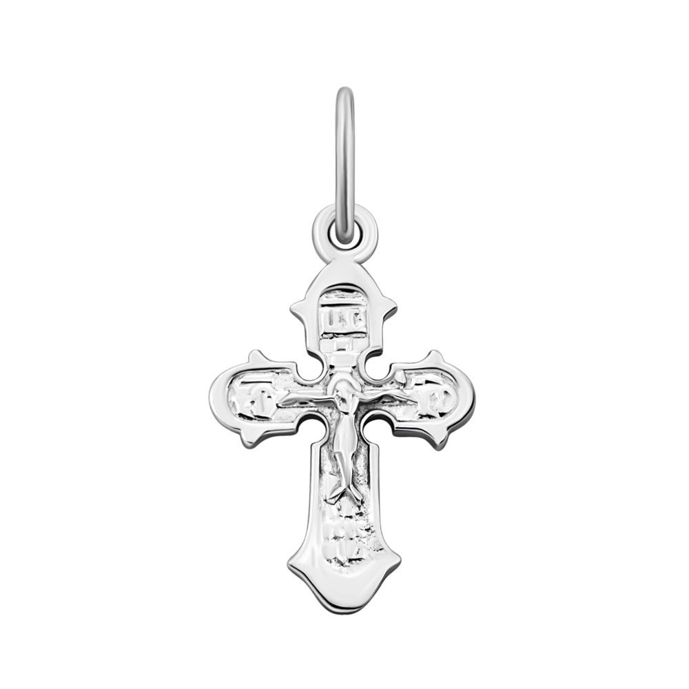 Срібний хрестик. Розп'яття Христове. Артикул UG52-0043.0.2
