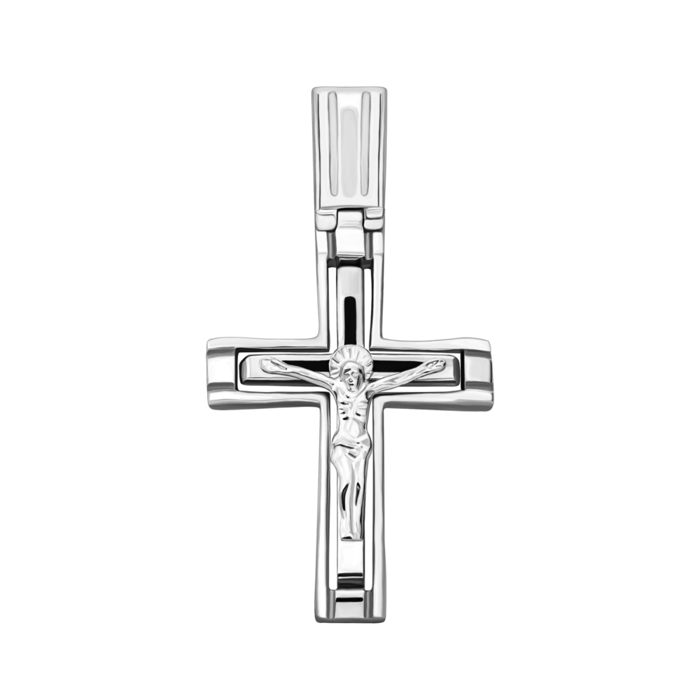 Срібний хрестик. Розп'яття Христове. Артикул UG52-1176.0.2