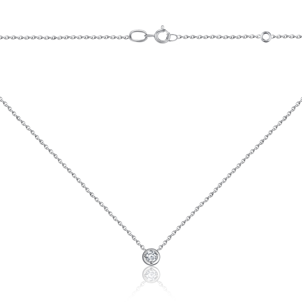 Золотое колье с фианитом Tesori 6033/66024-3/02/1/4030