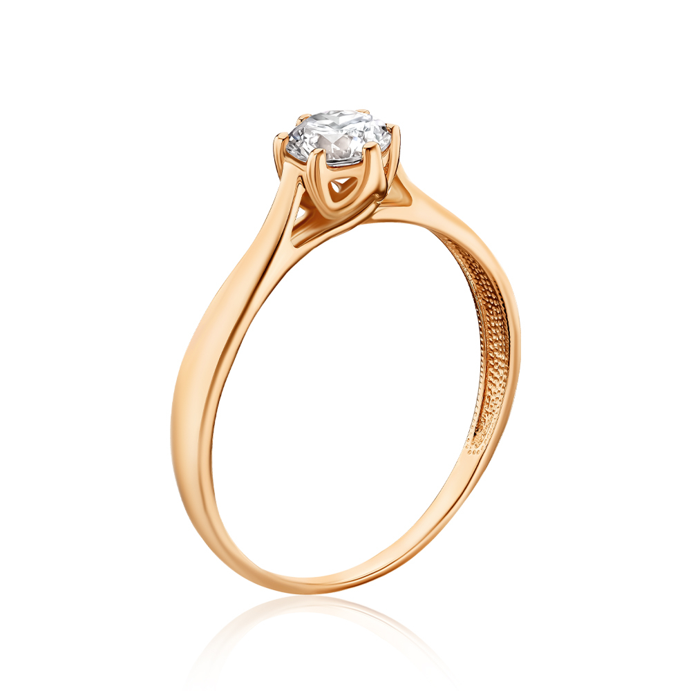 Золота каблучка з фіанітами Tesori 12138/01/0/4024